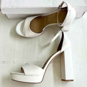 New ALDO Enaegyn2.0 Strappy Heeled Platform Sandal Women’s SIZE 11 White
